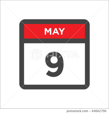 May 9 calendar icon w day of month May 9 calendar icon w day of month 64662790