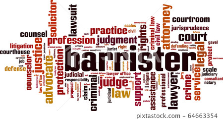 Barrister word cloud Barrister word cloud 64663354