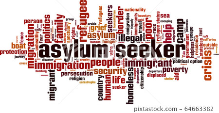 Asylum seeker word cloud 64663382
