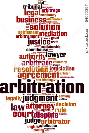 Arbitration word cloud Arbitration word cloud 64663397