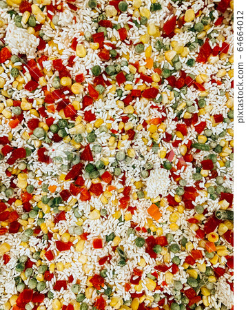 rice with different vegetables for eating as a background rice with different vegetables for eating as a background 64664012