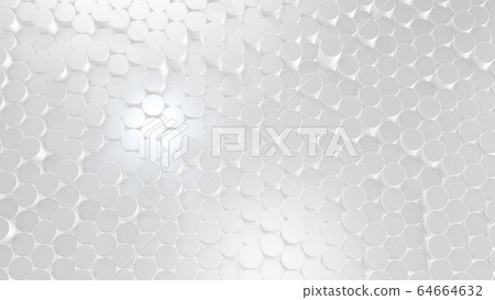 3D rendering of abstract cylindrical geometric white surfaces in virtual space 3D rendering of abstract cylindrical geometric white surfaces in virtual space 64664632
