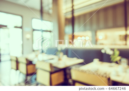 Abstract blur breakfast buffet restaurant and coffee shop cafe of hotel interior Abstract blur breakfast buffet restaurant and coffee shop cafe of hotel interior 64667246