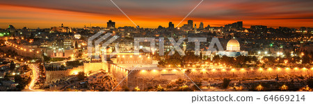 jerusalem city by sunset jerusalem city by sunset 64669214