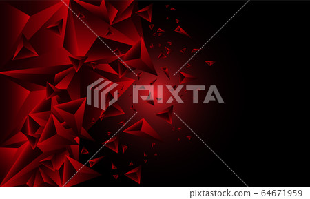 Abstract dark red glossy triangle polygon... - Stock Illustration ...