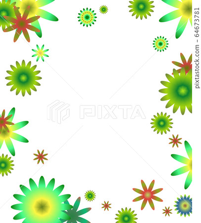 Vibrant gradient background with flowers Vibrant gradient background with flowers 64673781