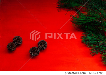 Red Christmas background new year tree gifts holiday Red Christmas background new year tree gifts holiday 64673785