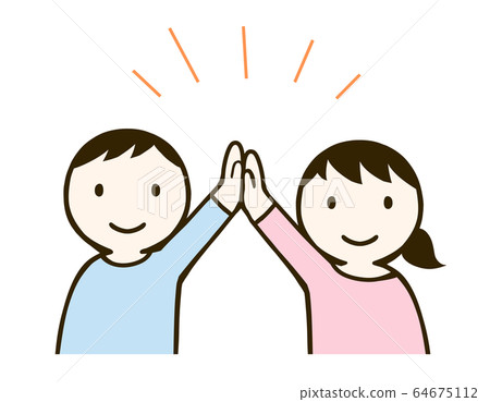 High-touching men and women 64675112