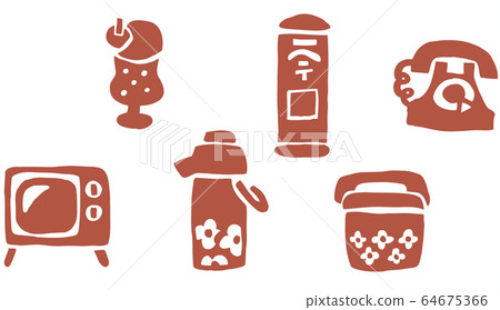 昭和復古圖案無縫模式 昭和復古圖案無縫模式 64675366