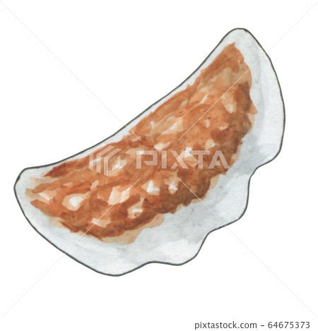 水彩餃子插畫素材 水彩餃子插畫素材 64675373
