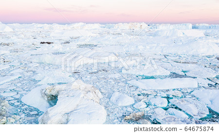 Coronavirus and covid-19 crisis causing less greenhouse gas emissions affecting global warming and climate change 64675874