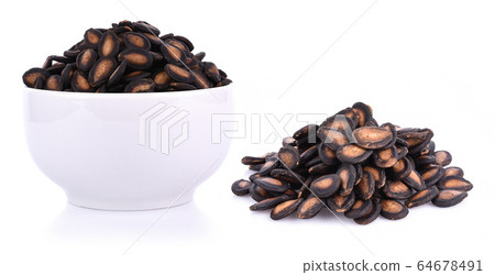 watermelon seeds isolated on white background watermelon seeds isolated on white background 64678491