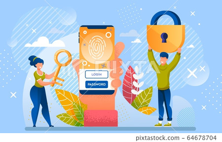 Password and Fingerprint Access to Mobile Data 64678704