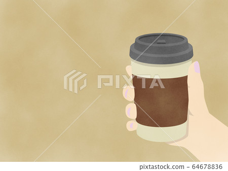 Takeaway coffee with texture 64678836