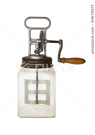 Butter Churn Isolated on White Background Butter Churn Isolated on White Background 64678975