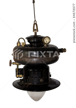 Old Kerosene Lantern. Vintage Rusted Gas Lamp Old Kerosene Lantern. Vintage Rusted Gas Lamp 64678977