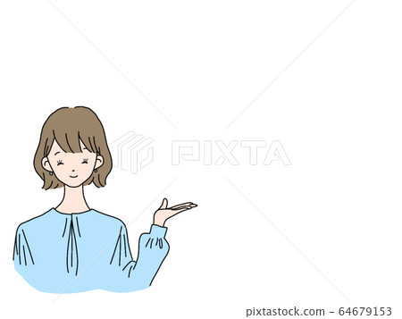 Female Pose Bob Brown Hair Skin Color White Border Speech Bubble Female Pose Bob Brown Hair Skin Color White Border Speech Bubble 64679153