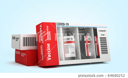 modern concept vaccine from coronavirus packaged 64680252