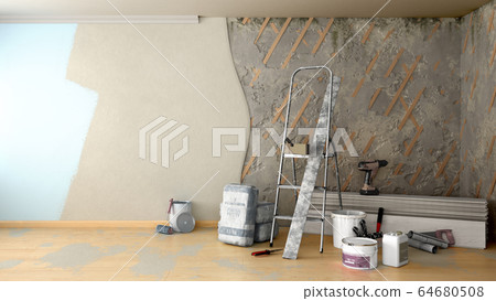 apartment repair concept repair tools and 64680508