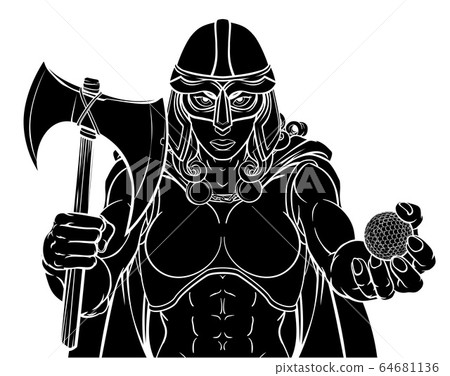Viking Trojan Celtic Knight Golf Warrior Woman 64681136