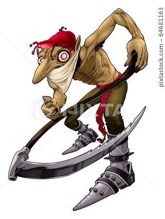 Irish evil goblin called Red Cap 64681163