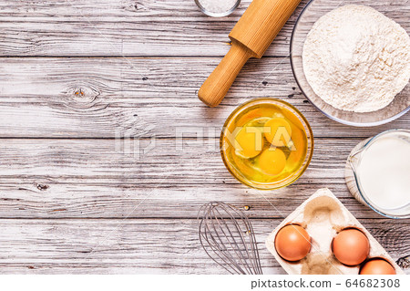 Bakery products -flour, eggs, milk. Bakery products -flour, eggs, milk. 64682308
