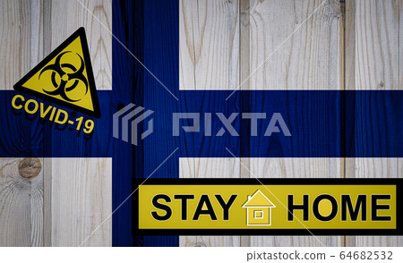 Flag of the Finland in original proportions 64682532