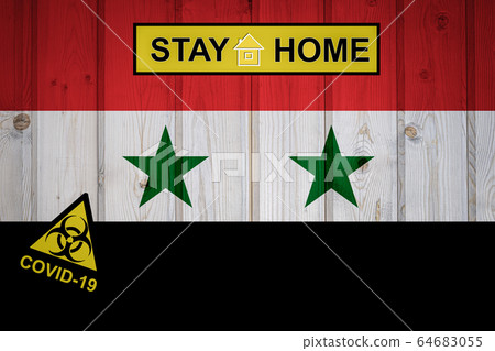 Flag of the Syria in original proportions 64683055