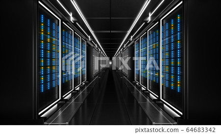 server room, server, computer graphic 64683342