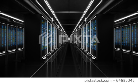 server room, server, computer graphic 64683343