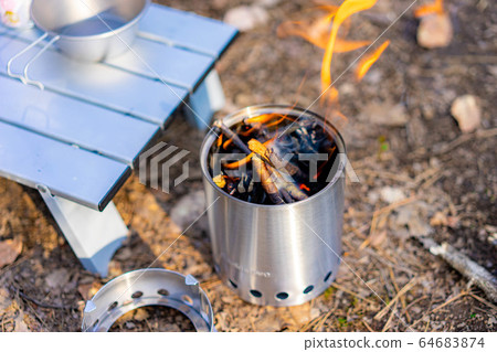 Camping material fire flame flame 64683874