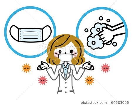 Infectious disease prevention and female doctor Infectious disease prevention and female doctor 64685096