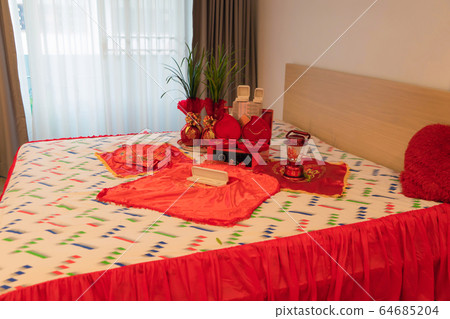 Traditional wedding ceremony decoration. Chinese 64685204