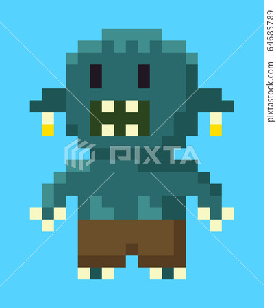 Beast with Teeth, Monstrosity Sign, Game Vector Beast with Teeth, Monstrosity Sign, Game Vector 64685789