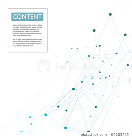 Vector molecule background and blue connection... - Stock Illustration ...