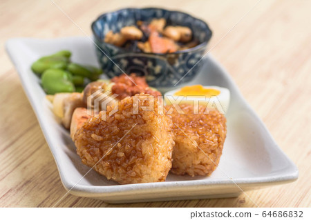 Grilled rice ball lunch Grilled rice ball lunch 64686832