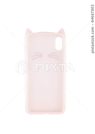 Moscow, Russia - 01/23/2020: Rubber covering for iPhone X/HS, multicolored, with animal drawings Moscow, Russia - 01/23/2020: Rubber covering for iPhone X/HS, multicolored, with animal drawings 64687803
