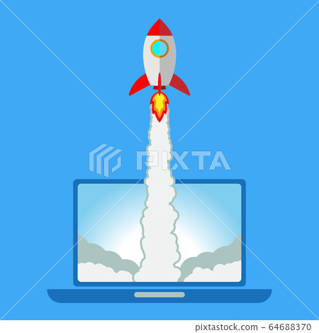 Flat style rocket Flat style rocket 64688370