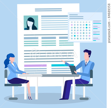 Job Interview and Employment, Profile or Resume 64689358