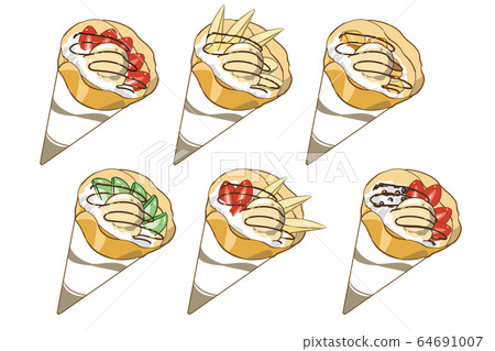 Takeaway crepe (vanilla ice cream) 64691007