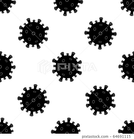 Coronavirus cells seamless pattern background, - Stock Illustration ...