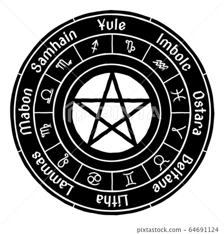 The Wheel of the Year. Cycle of festivals. Wiccan, The Wheel of the Year. Cycle of festivals. Wiccan, 64691124