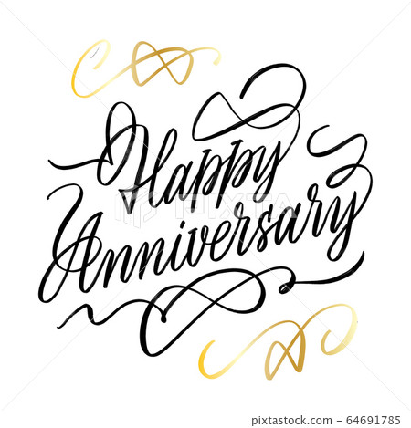 Happy Anniversary card. Beautiful greeting banner - Stock Illustration ...