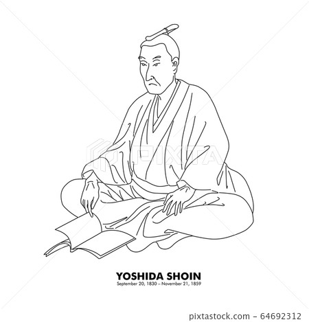 吉田翔因(1830-1859)歷史人物線條畫插圖 吉田翔因(1830-1859)歷史人物線條畫插圖 64692312