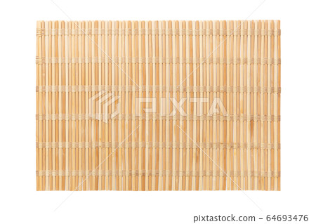 Top view of isolated brown placemat for food. 64693476