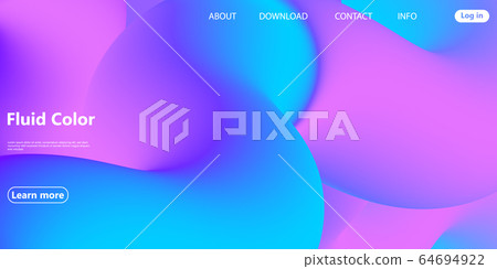 Vibrant Design. Liquid Color. Fluid Background. 64694922
