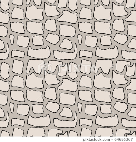 Stones handdrawn seamless brown pattern. Vector illustration. Stones handdrawn seamless brown pattern. Vector illustration. 64695367
