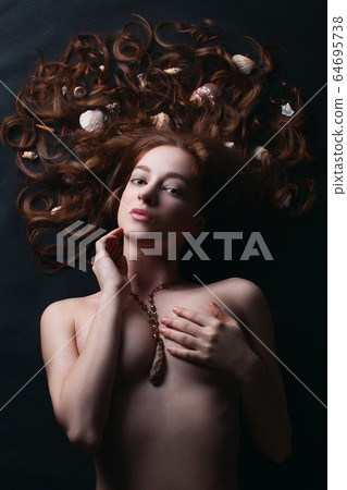 groomed perfectly healthy girl in a marine style groomed perfectly healthy girl in a marine style 64695738