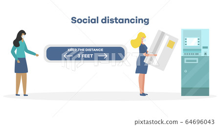 Social distancing People stay Coronavirus COVID-19 Social distancing People stay Coronavirus COVID-19 64696043