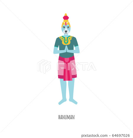 Cartoon Hanuman - Hindu god of strength and... - Stock Illustration  [64697026] - PIXTA